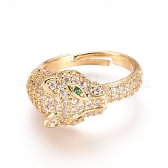 Verstellbare Messing-Fingerringe&nbsp;RJEW-G096-34G