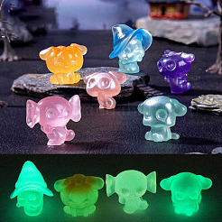 Decorazione espositiva in resina opaca a forma di elfo luminoso di Halloween&nbsp;DJEW-N004-11