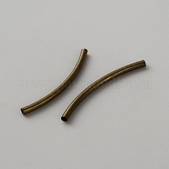 Perles tubulaires courbes en laiton&nbsp;KK-WH0103-003D-AB