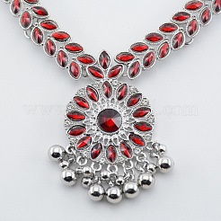 Orecchini a bottone in lega retrò con strass e collane pendenti&nbsp;FS-WG2F819-01