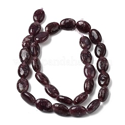 Natürliche Lepidolith / lila Glimmer Steinperlen Stränge&nbsp;G-B167-B01-10x14mm