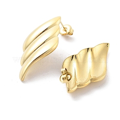Boucles d'oreilles à tige en acier inoxydable 304 avec placage ionique (IP)&nbsp;EJEW-P258-11G