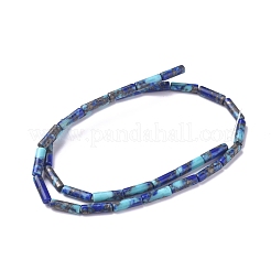 Zusammengesetzte synthetische Goldlinie Türkis und Lapislazuli Perlenstränge&nbsp;G-D0006-A02