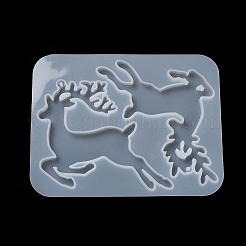 Moules en silicone pour pendentif de renne de noël&nbsp;DIY-P075-C02