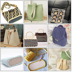 4 fond de sac ovale en cuir PU 4 couleurs&nbsp;FIND-PH0004-60