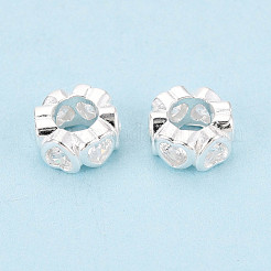 925 Sterling Silber klare Zirkonia Abstandsperlen&nbsp;STER-N016-118S