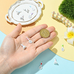 10pcs 10 styles de pendentifs en émail en alliage&nbsp;FIND-YW0013-06