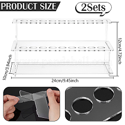 2-stufiger Weinkorkenhalter aus Acryl mit 18 Löchern&nbsp;LS-ODIS-WH0080-08A