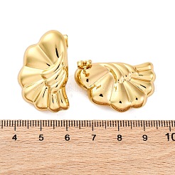 Orecchini a bottone in acciaio inossidabile 304 a forma di fiore per donna&nbsp;EJEW-A125-71G