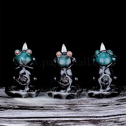 3 pieza 3 estilos decoraciones de cerámica estufa de incienso de flujo de rana de loto decoraciones de estufa de incienso de cerámica regalo&nbsp;JX846A