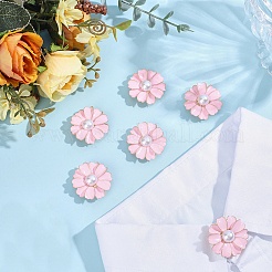 6 Stück Manschettenknöpfe aus Kunststoff mit Blumen-Motiv&nbsp;FIND-CY0001-64