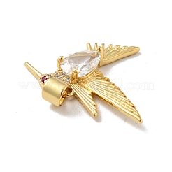 Oiseau en laiton micro pavé clair pendentifs en zircone cubique&nbsp;KK-G419-28G