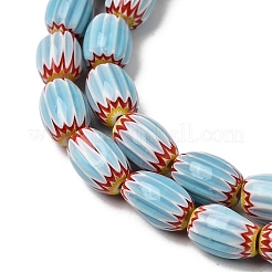 Colliers de perles ovales en verre millefiori faites à la main&nbsp;LK-Z001-02A-04