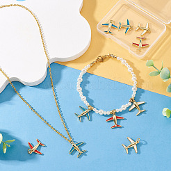 6 pièces 3 couleurs pendentifs en laiton émaillé&nbsp;KK-TA0008-21