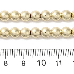 Brins de perles d'hématite non magnétiques synthétiques galvanisées&nbsp;G-I364-C03-G