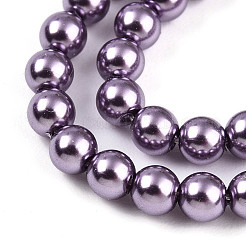 Peinture au four brins de perles de verre nacré&nbsp;HY-N002-3mm-A14