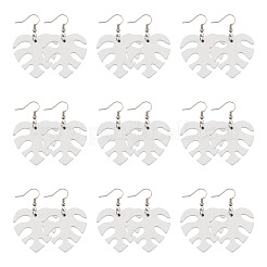 DIY-Sets zum Herstellen von baumelnden Ohrringen mit Monstera-Blättern&nbsp;DIY-TA0008-38