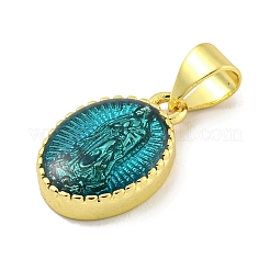 Pendentifs en laiton émaillé de placage de crémaillère&nbsp;KK-B091-15C