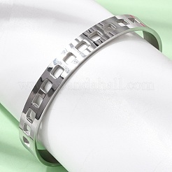 Armreifen mit Aussparungen aus Edelstahl 304 für Damen&nbsp;BJEW-H644-11P