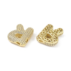 Pendenti in zirconi cubici trasparenti in micro pavè di ottone&nbsp;KK-Z041-01G-R