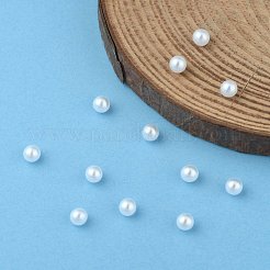 Senza Buco abs perline di plastica imitazione perla tonda&nbsp;MACR-F033-4mm-24