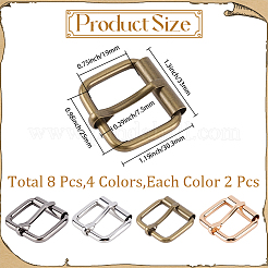 8 boucle à rouleau bicolore pour connecteur de sangle de sac&nbsp;IFIN-CL0001-12