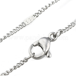 Collares de cadena de eslabones de acero inoxidable 304 que no se deslustran&nbsp;LS-NJEW-F248-16A-P
