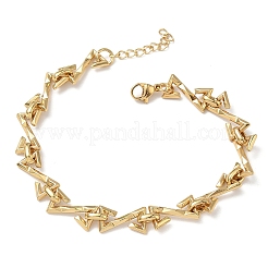 Gehämmertes Gliederkettenarmband aus Edelstahl 304 für Damen&nbsp;BJEW-D466-07G