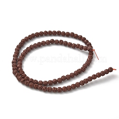 Brins de perles teintées en pierre de lave synthétique&nbsp;G-H311-08D-06