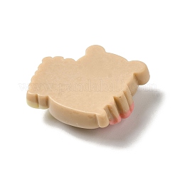 Undurchsichtige Cartoon-Bär-Decoden-Cabochons aus Kunstharz&nbsp;RESI-G082-01B