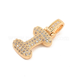 Pendenti in zirconi cubici trasparenti in micro pavè di ottone&nbsp;KK-B099-01G-I