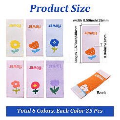 150 etiqueta rectangular de poliéster para ropa&nbsp;DIY-CY0003-86