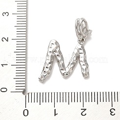Ciondoli pendenti europei in ottone placcato a cremagliera con micro pavé di zirconi cubici&nbsp;KK-L210-015P-M