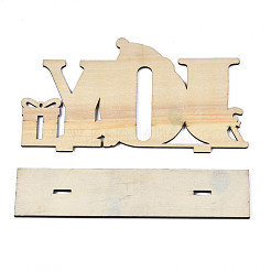 Décorations d'affichage de table en bois&nbsp;WOOD-N005-73