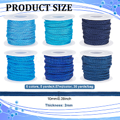 30 yard 6 couleurs polyester cordon torsadé garniture à lèvres&nbsp;OCOR-BC0006-27B