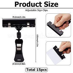 Clip para exhibir tarjetas con letreros pop de plástico ABS&nbsp;AJEW-WH0643-079A-01