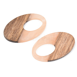 Pendentifs en résine opaque et bois de noyer&nbsp;RESI-S389-005A-C02