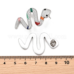 Ohrstecker aus Emaille aus 304 Edelstahl&nbsp;EJEW-Z116-02P