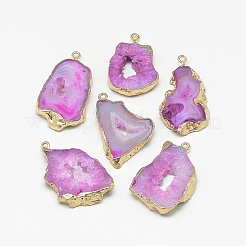 Anhänger aus natürlichen Druzy-Achatscheiben&nbsp;G-Q494-65-G