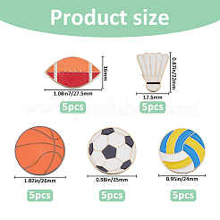 25 broche deportivo de esmalte de 5 estilos&nbsp;JEWB-FH0002-70