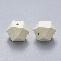 Perles de bois naturel peintes&nbsp;X-WOOD-Q040-020B-A08