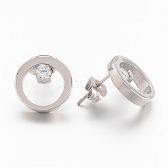 Boucles d'oreilles à tige en acier inoxydable chirurgical 316&nbsp;EJEW-K042-11P