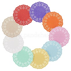 180 Stück 9 Farben Spitzenpapier Pergamentpapier&nbsp;AJEW-CN0004-29