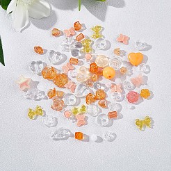 150 pezzo di perline acriliche rosa casuali con perline distanziali pastello perline sfuse a farfalla per la creazione di cordini per telefono portachiavi gioielli&nbsp;JX543I