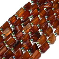 Fili di perline agata rosso naturale&nbsp;G-F807-D01-01