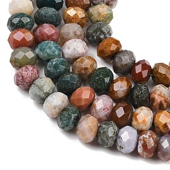 Natürliche ozean achat / ozean jaspis perlen stränge&nbsp;G-C259-A32-5x8mm