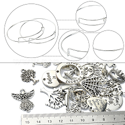DIY ausziehbarer Armreif mit Charm-Bastelset&nbsp;DIY-YW0008-28