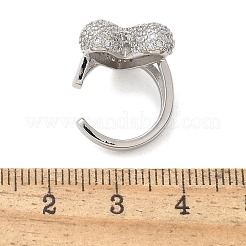 Orecchini a polsino in zircone chiaro con micro pavè di ottone&nbsp;EJEW-F359-13P