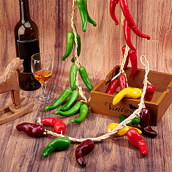 3 Stück künstliche Chili-Schotengirlande in 3 verschiedenen Ausführungen&nbsp;DIY-WR0005-75