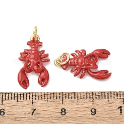 Pendentifs d'émail en laiton &nbsp;KK-D019-27G